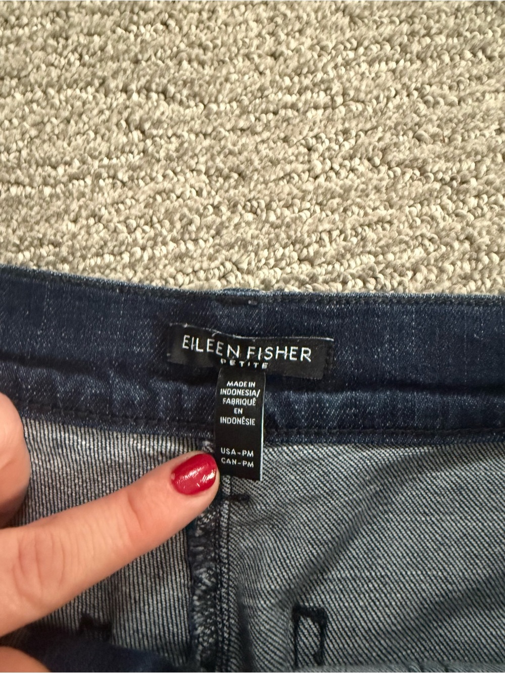 Eileen Fisher Lantern Jeans Dark Navy - Picture 9 of 9